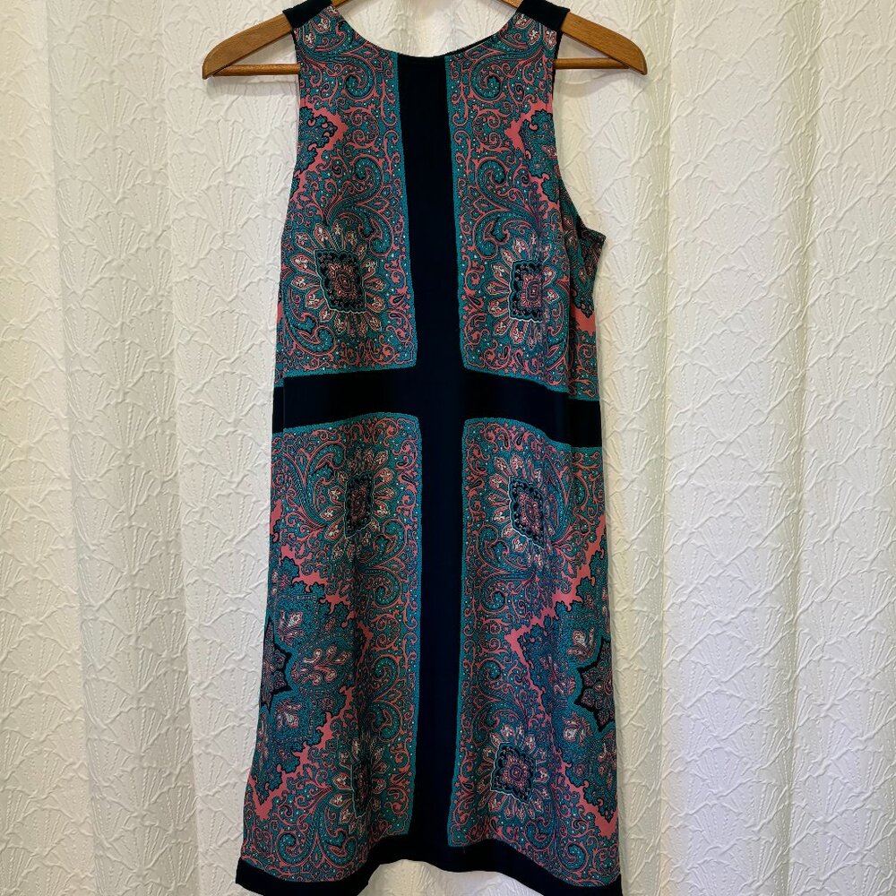 Loft paisley sleeveless shift dress